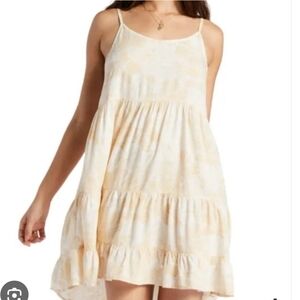 Roxy Cream and Tan Midi Dress